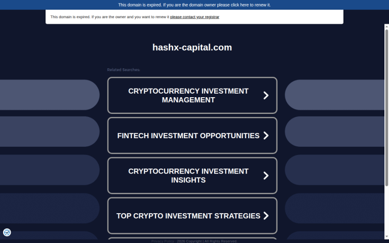 hashx-capital.com Erfahrungen & Bewertungen Webseite Screenshot