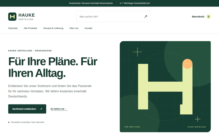 hauke-verteilung.com Erfahrungen & Bewertungen Webseite Screenshot