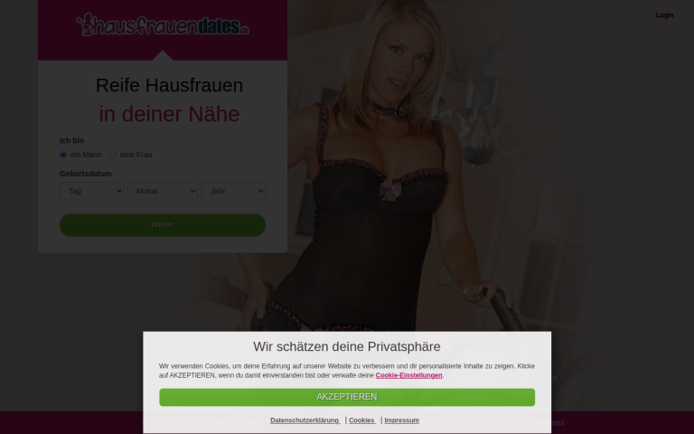 hausfrauendates.ch Erfahrungen & Bewertungen Webseite Screenshot