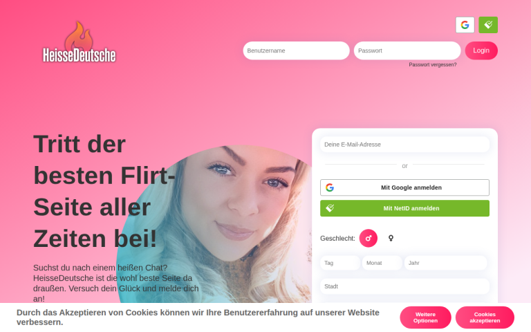 heissedeutsche.com Erfahrungen & Bewertungen Webseite Screenshot