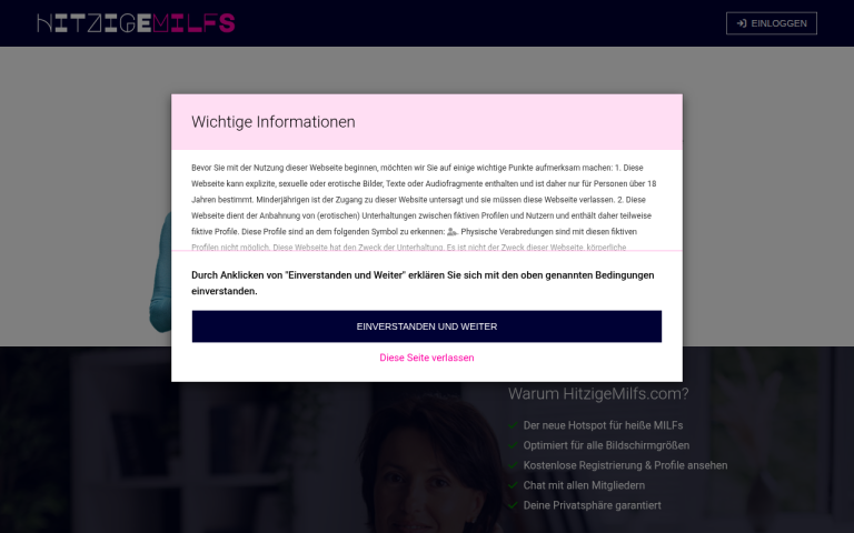 hitzigemilfs.com Erfahrungen & Bewertungen Webseite Screenshot