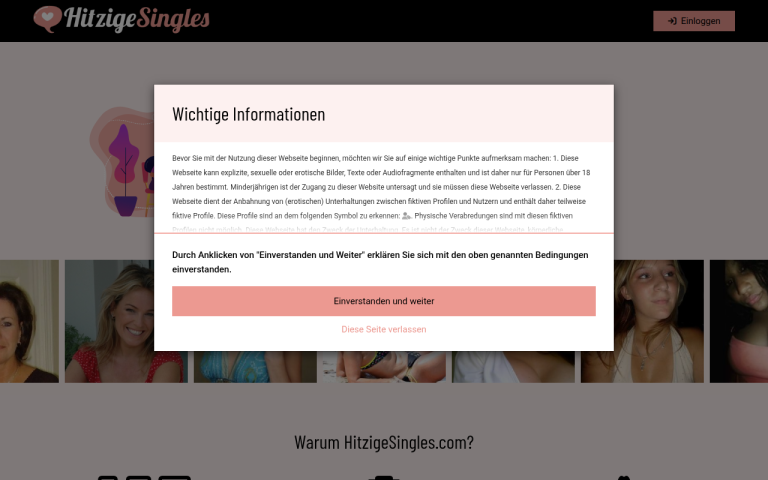 hitzigesingles.com Erfahrungen & Bewertungen Webseite Screenshot