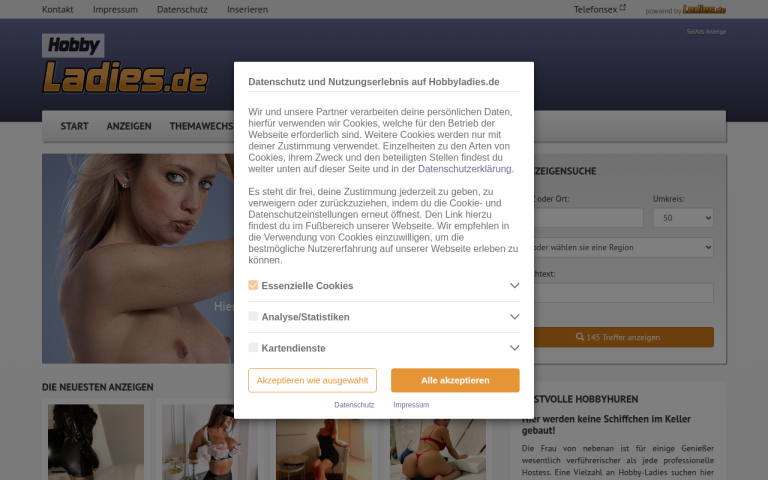 hobbyladies.de Erfahrungen & Bewertungen Webseite Screenshot