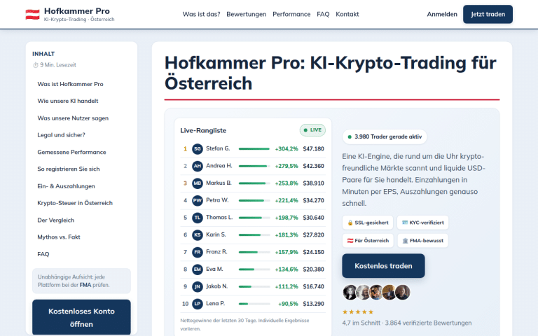 hofkammerpro.at Erfahrungen & Bewertungen Webseite Screenshot