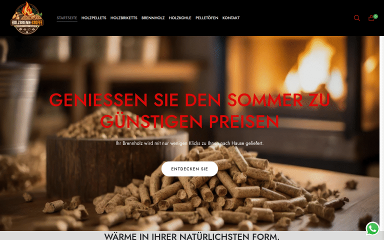 holzbrenn-stoffe.com Erfahrungen & Bewertungen Webseite Screenshot