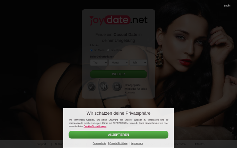 joydate.net Erfahrungen & Bewertungen Webseite Screenshot