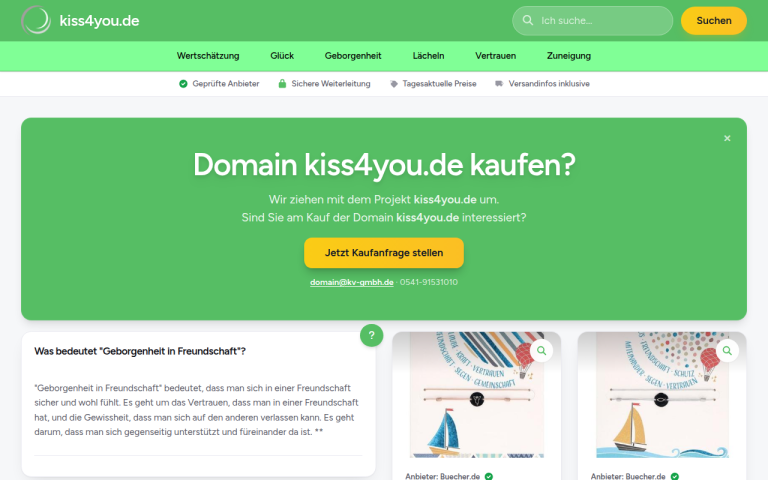 kiss4you.de Erfahrungen & Bewertungen Webseite Screenshot