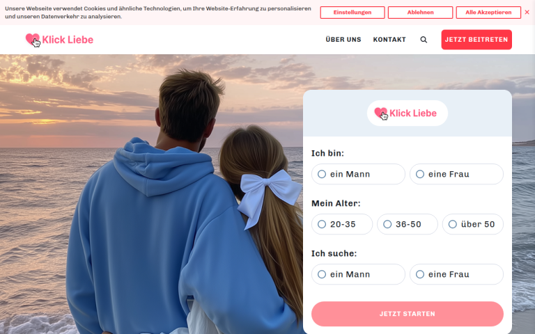 klick-liebe.de Erfahrungen & Bewertungen Webseite Screenshot