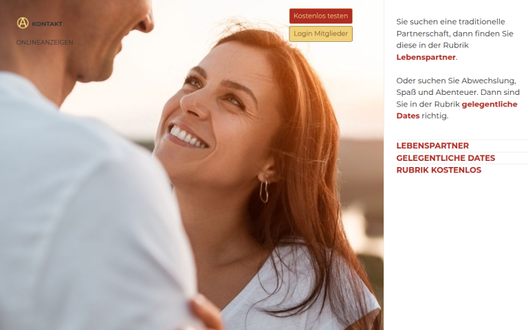 kontakt-onlineanzeigen.com Erfahrungen & Bewertungen Webseite Screenshot