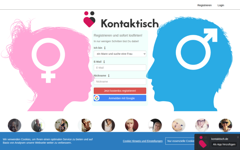 kontaktisch.de Erfahrungen & Bewertungen Webseite Screenshot