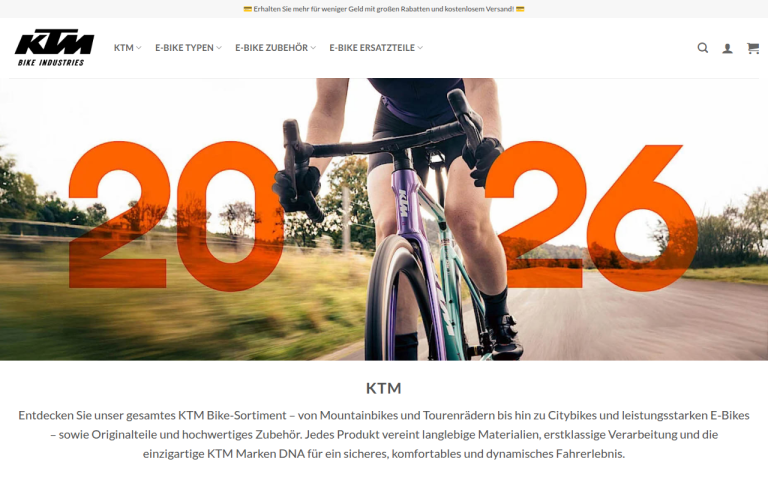 ktmfahrrad.com Erfahrungen & Bewertungen Webseite Screenshot
