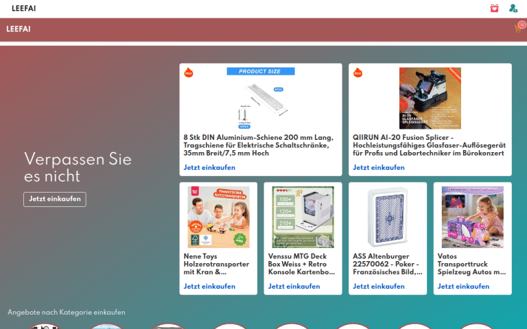 leefaibazaar.shop Erfahrungen & Bewertungen Webseite Screenshot