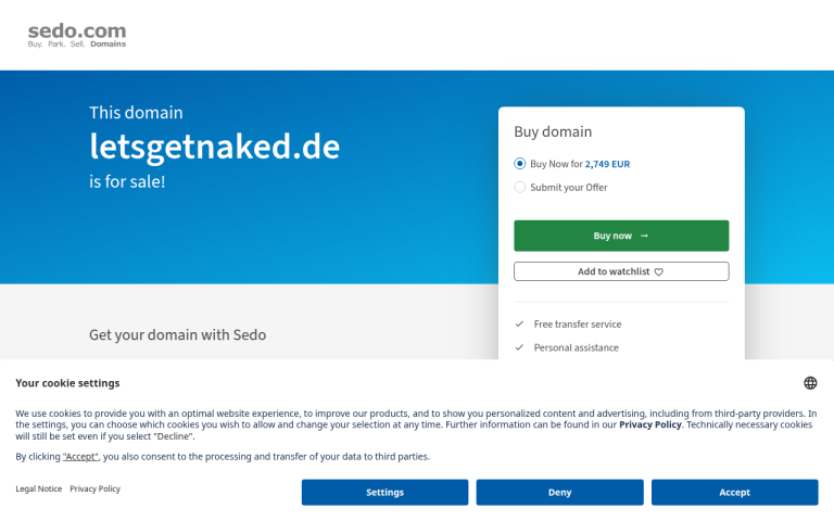 letsgetnaked.de Erfahrungen & Bewertungen Webseite Screenshot