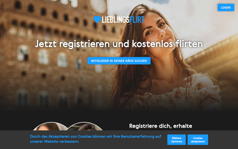 lieblingsflirt.com Erfahrungen & Bewertungen Webseite Screenshot