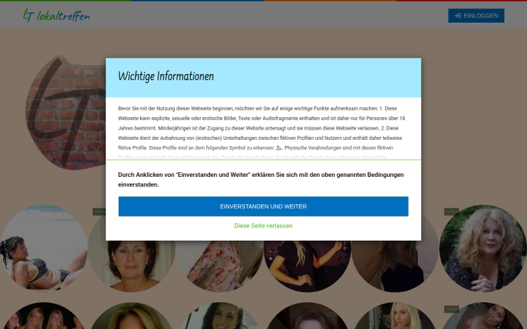 lokaltreffen.com Erfahrungen & Bewertungen Webseite Screenshot