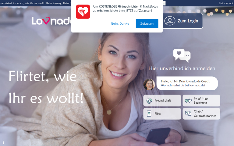 lovnado.de Erfahrungen & Bewertungen Webseite Screenshot