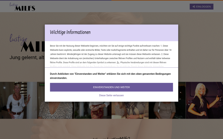 lustigemilfs.com Erfahrungen & Bewertungen Webseite Screenshot