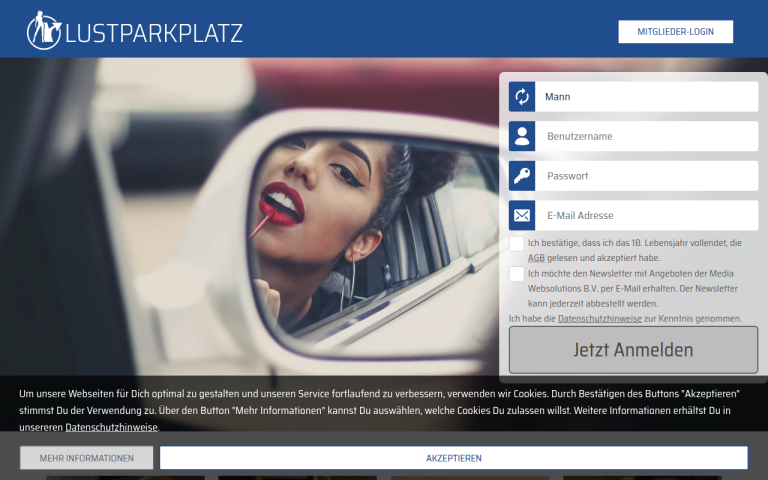 lustparkplatz.com Erfahrungen & Bewertungen Webseite Screenshot