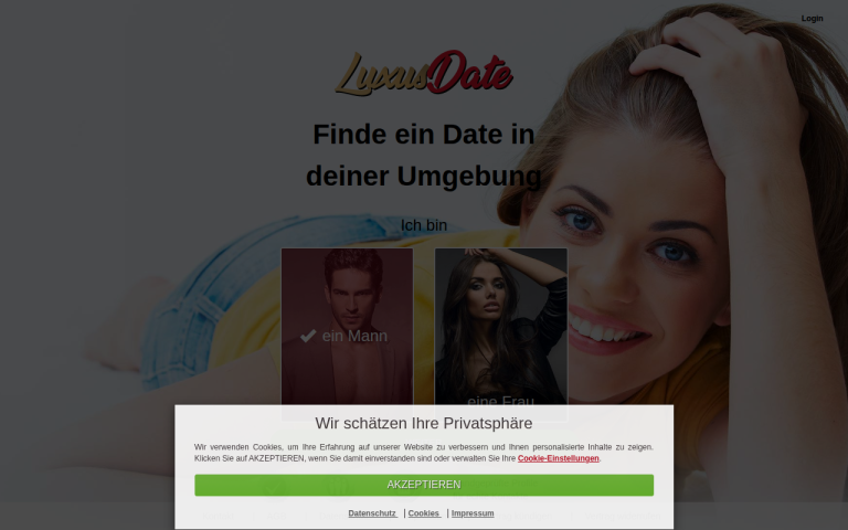 luxusdate.net Erfahrungen & Bewertungen Webseite Screenshot