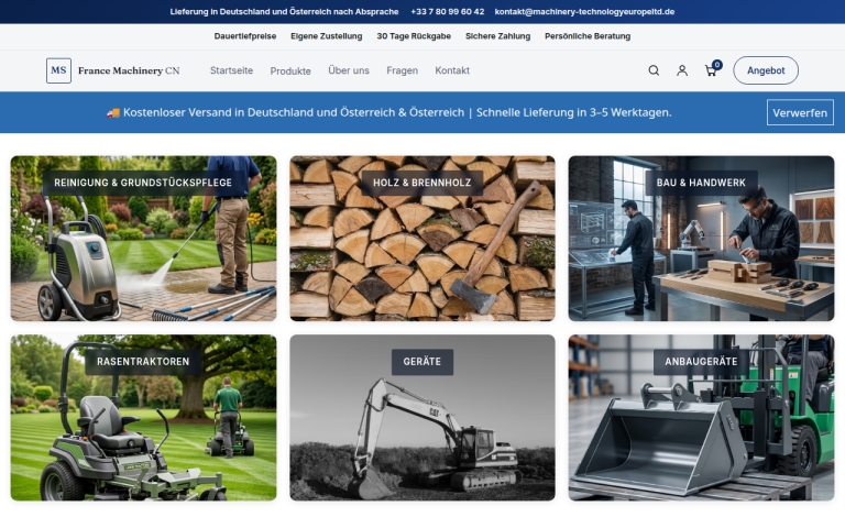 machinery-technologyeuropeltd.de Erfahrungen & Bewertungen Webseite Screenshot