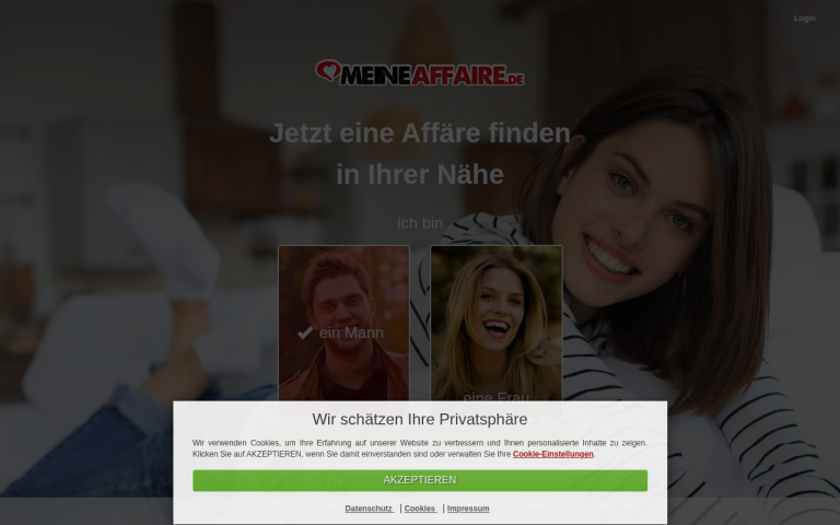 meine-affaire.de Erfahrungen & Bewertungen Webseite Screenshot