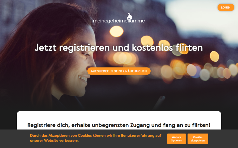 meinegeheimeflamme.com Erfahrungen & Bewertungen Webseite Screenshot