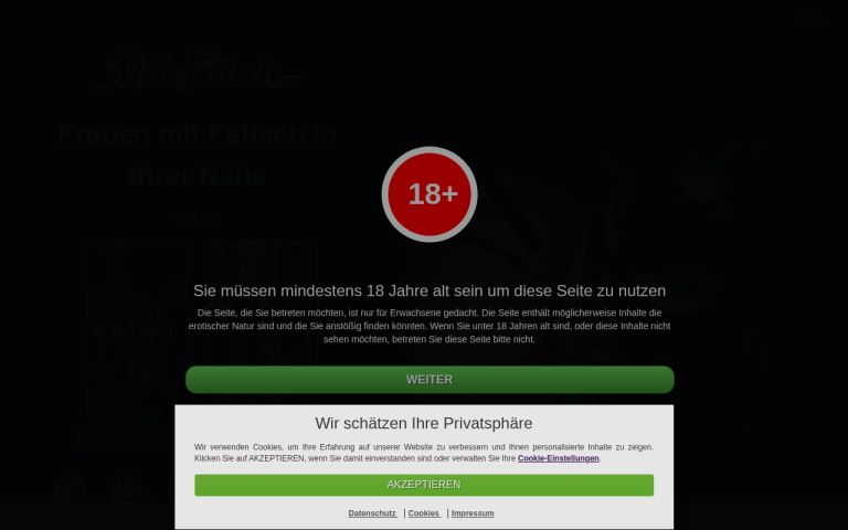 meinfetisch.com Erfahrungen & Bewertungen Webseite Screenshot