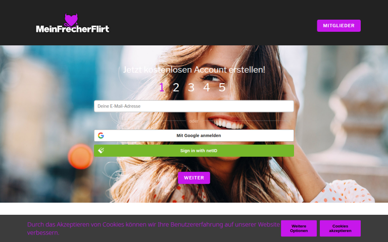 meinfrecherflirt.com Erfahrungen & Bewertungen Webseite Screenshot