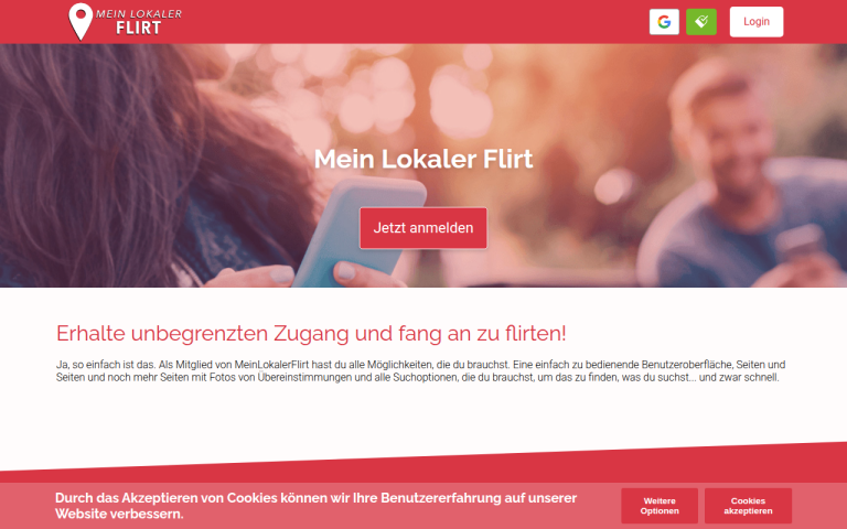 meinlokalerflirt.com Erfahrungen & Bewertungen Webseite Screenshot