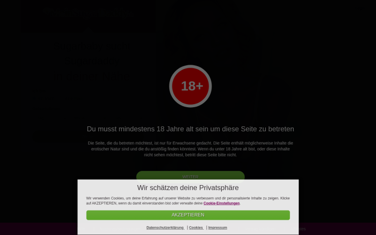 meinsugardaddy.ch Erfahrungen & Bewertungen Webseite Screenshot