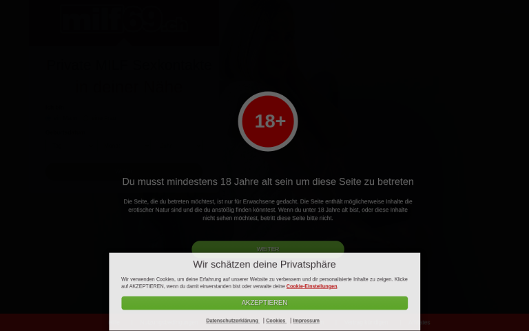 milf69.ch Erfahrungen & Bewertungen Webseite Screenshot