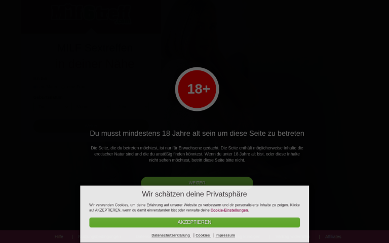 milf6treff.com Erfahrungen & Bewertungen Webseite Screenshot