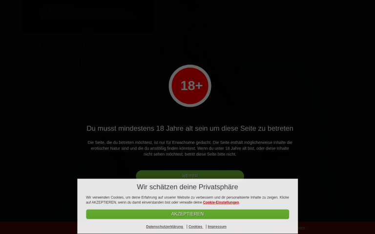 milfbumsen.ch Erfahrungen & Bewertungen Webseite Screenshot