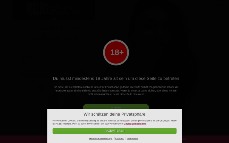 milfficken.ch Erfahrungen & Bewertungen Webseite Screenshot