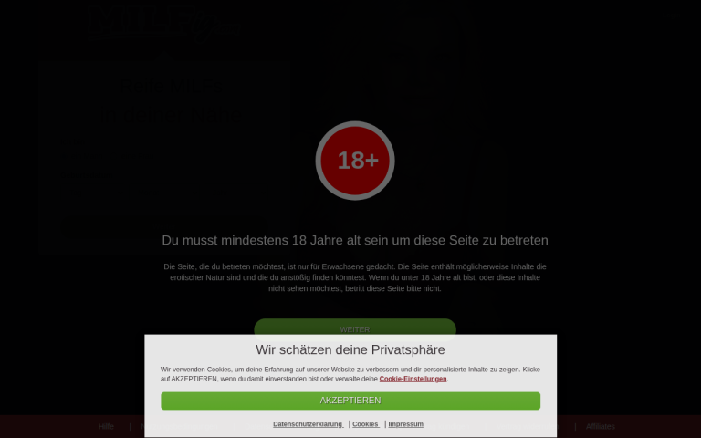 milfig.com Erfahrungen & Bewertungen Webseite Screenshot