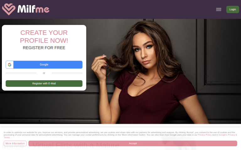milfme.com Erfahrungen & Bewertungen Webseite Screenshot