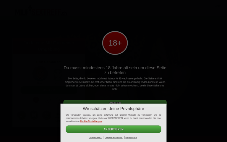 milfsextreff.ch Erfahrungen & Bewertungen Webseite Screenshot