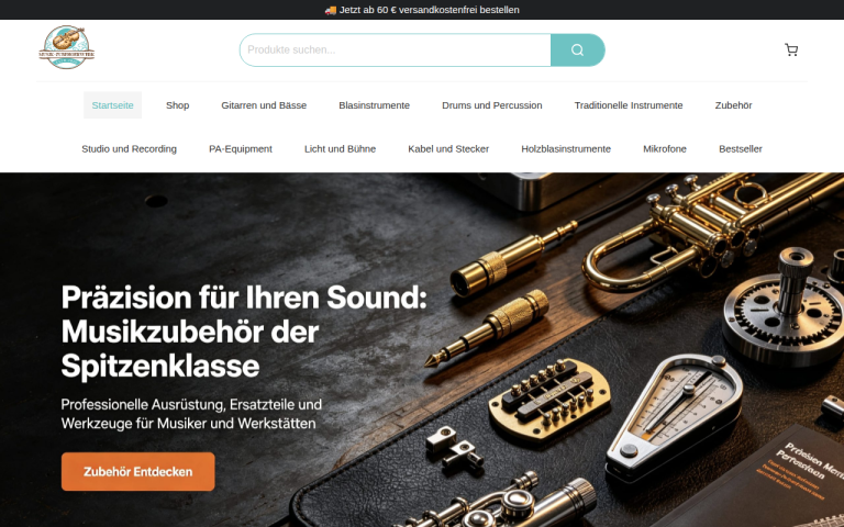 musik-zubehoerwerk.com Erfahrungen & Bewertungen Webseite Screenshot