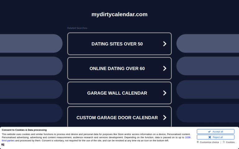 mydirtycalendar.com Erfahrungen & Bewertungen Webseite Screenshot