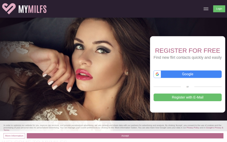 mymilfs.com Erfahrungen & Bewertungen Webseite Screenshot