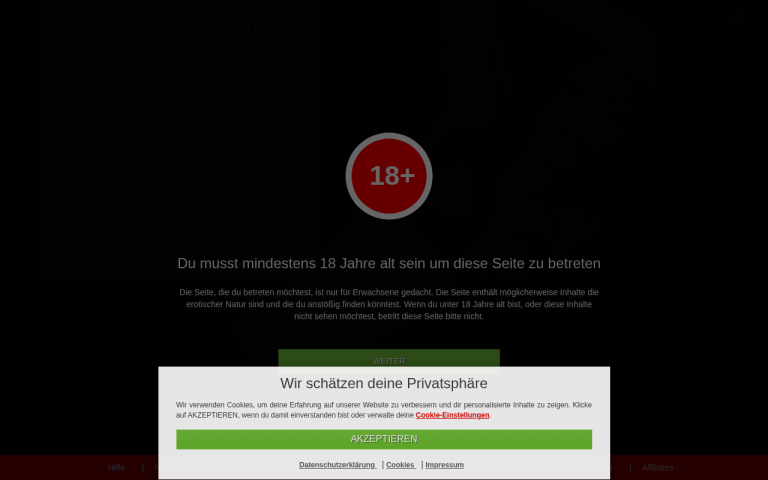 natursexdate.com Erfahrungen & Bewertungen Webseite Screenshot