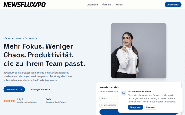 newsfluxvpo.info Erfahrungen & Bewertungen Webseite Screenshot