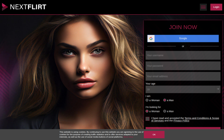nextflirt.com Erfahrungen & Bewertungen Webseite Screenshot