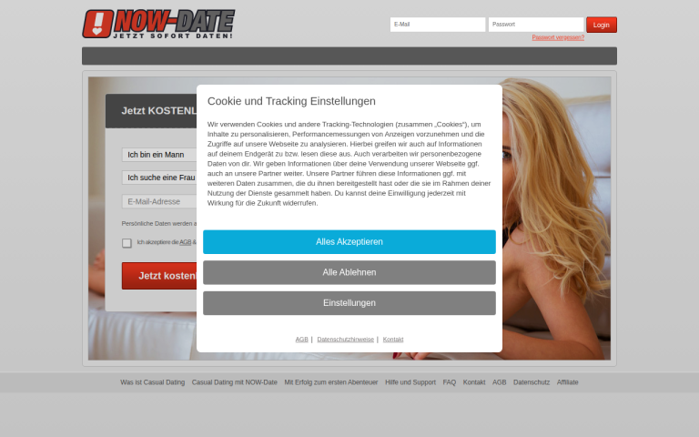now-date.de Erfahrungen & Bewertungen Webseite Screenshot