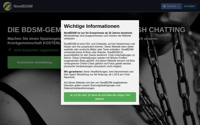 nowbdsm.de Erfahrungen & Bewertungen Webseite Screenshot