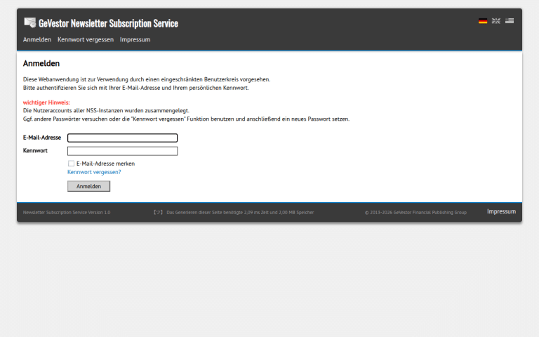 nss.gevestor.de Erfahrungen & Bewertungen Webseite Screenshot