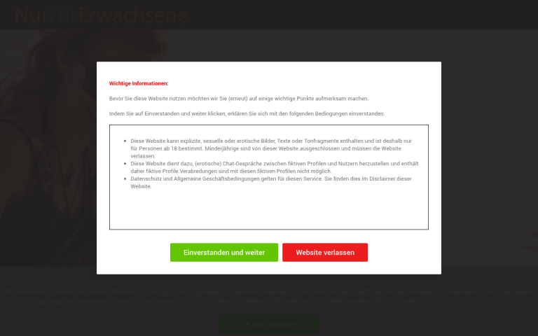 nurfurerwachsene.com Erfahrungen & Bewertungen Webseite Screenshot