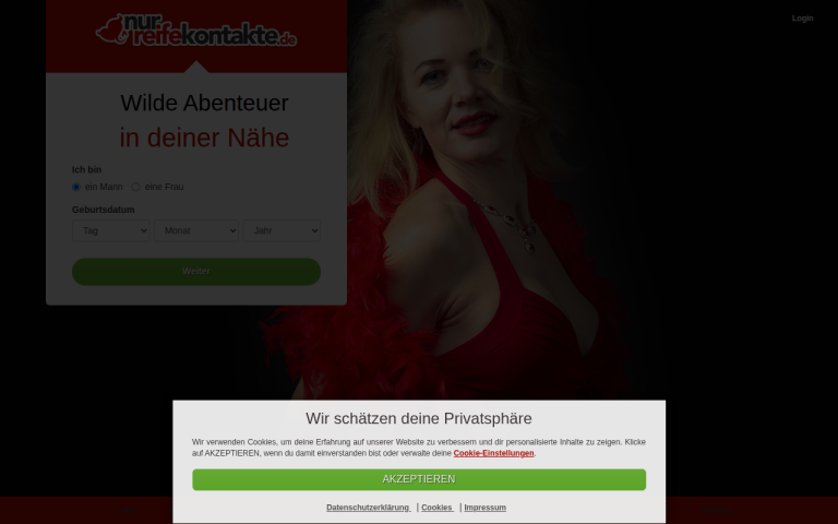 nurreifekontakte.de Erfahrungen & Bewertungen Webseite Screenshot