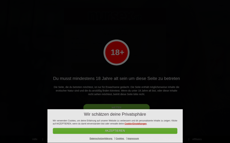 nursex.at Erfahrungen & Bewertungen Webseite Screenshot