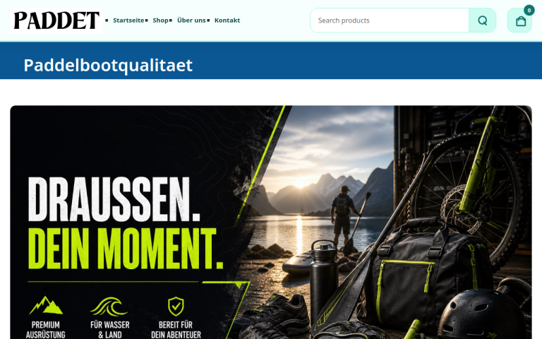 paddelbootqualitaet.com Erfahrungen & Bewertungen Webseite Screenshot